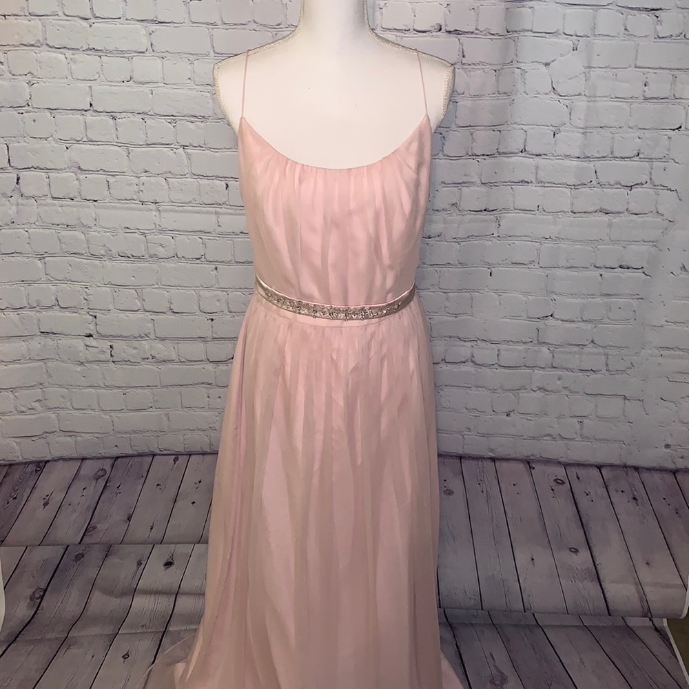 💕 Lela Rose pink chiffon evening gown. Size 16💕 - Picture 4 of 10